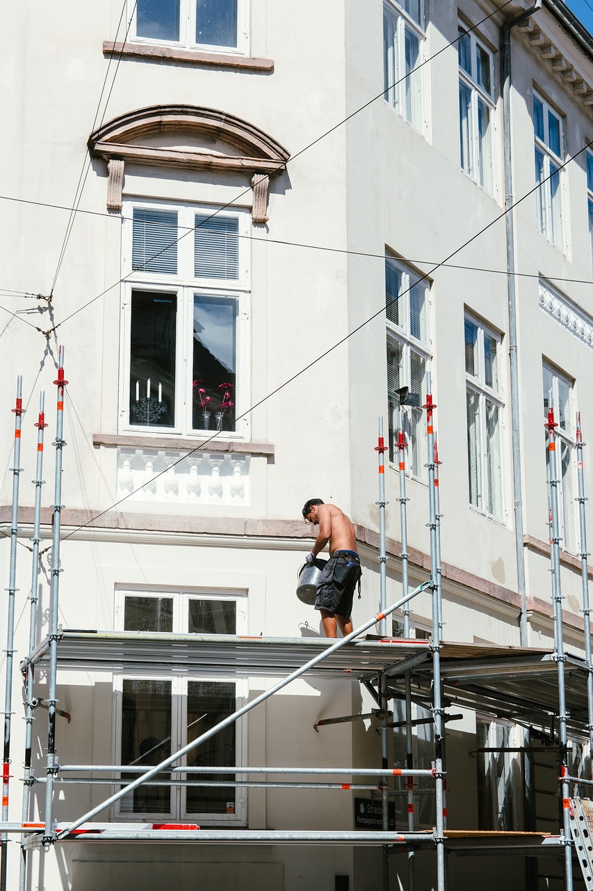 construction work, facade, worker, painter, scaffold, scaffolding, construction, architecture, building, work, city, site, renovation, house building, urban, exterior, window, craftsmen, scaffolding, scaffolding, scaffolding, scaffolding, scaffolding, construction, renovation